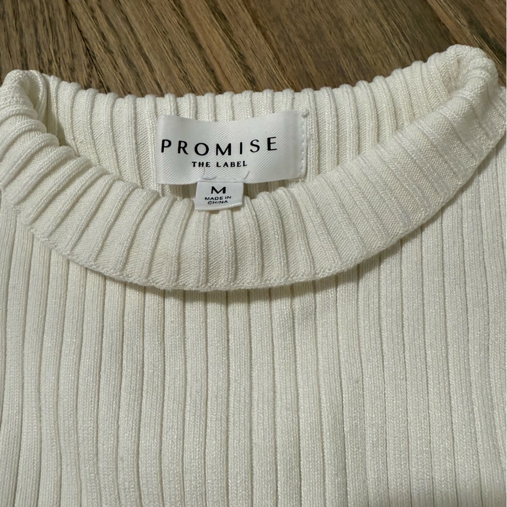 Promise Ivory Ribbed Knit Top - Picture 3 of 3